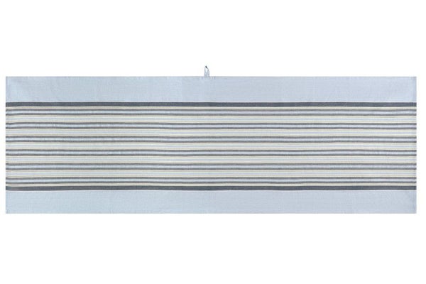Traditionelt sauna b&aelig;nkh&aring;ndkl&aelig;de 50x150 cm, stribet m&oslash;nster Bl&aring;