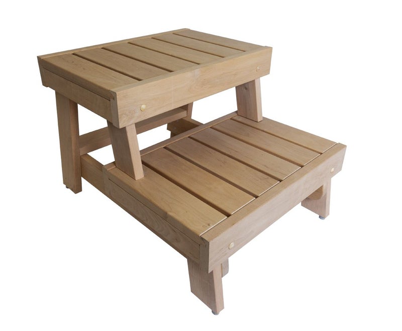 Harvia Formula 2-trins Sauna skammel 590x770x510mm i Tj&aelig;re-el