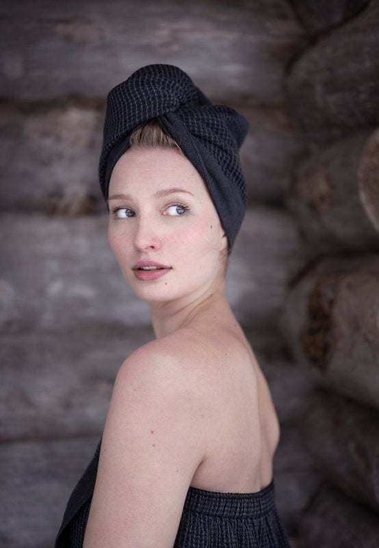 Rento Kenno H&aring;r h&aring;ndkl&aelig;de 30x72 cm, sort/gr&aring;