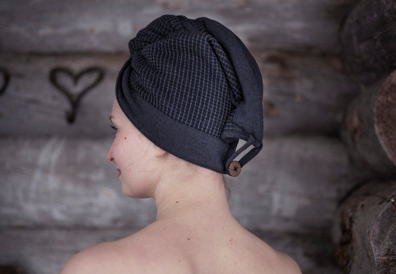 Rento Kenno H&aring;r h&aring;ndkl&aelig;de 30x72 cm, sort/gr&aring;