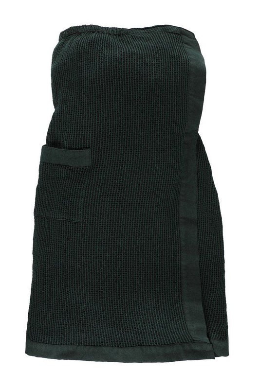 Rento Kenno sarong/sauna kilt 85x145 cm, sort/m&oslash;rkegr&oslash;n