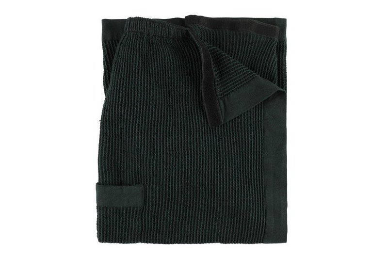Rento Kenno sarong/sauna kilt 85x145 cm, sort/m&oslash;rkegr&oslash;n